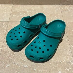 Teal Crocs